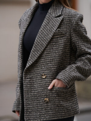 Жакет-пальто у принт ялинка